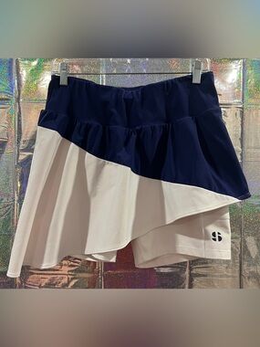 Sports Illustrated Navy White Tennis Golf Skort Built In Shorts Size Large